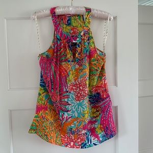 Lilly Pulitzer Multi-Color Silk Top